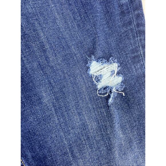 Maurice Button Fly Jeans Womens M Long Destroyed Medium Wash Denim Skinny‎ - Picture 11 of 12